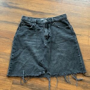 We The Free black wash Jean skirt